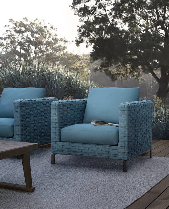 Ray Outdoor Fabric Armchair B, Fabric Outdoor Furniture Cushions