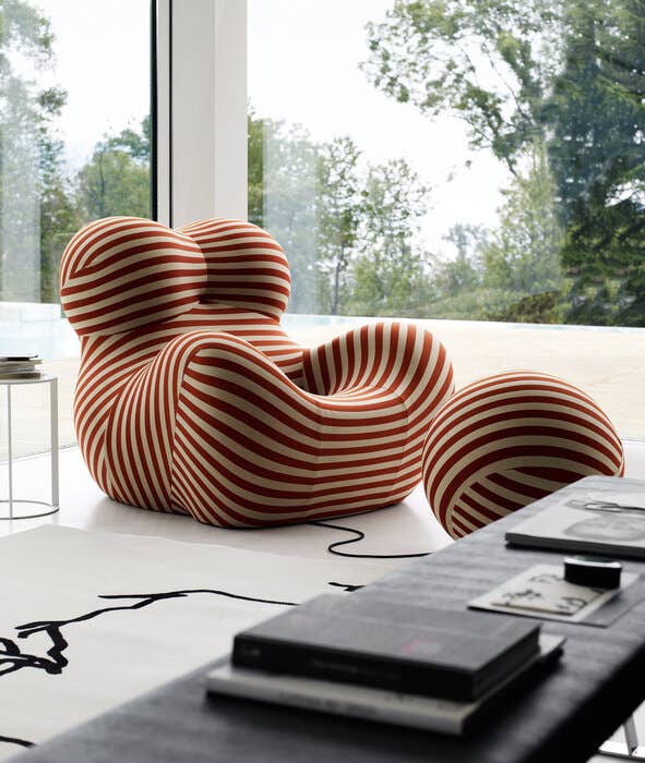 【あすつく】 Serie Italia B&B - armchair 2000 Up 布製