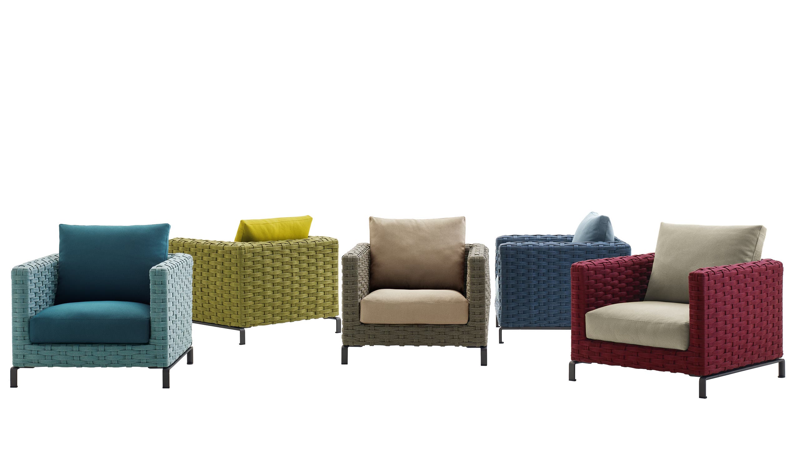 Poltrone da Giardino da esterno Moderne di design - Ray Outdoor Fabric Poltrone 1